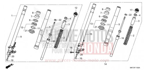 GABEL, VORNE ADV750N de 2022